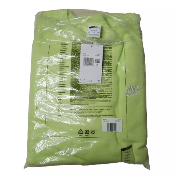 Nike Club Fleece Men's Size 2XL Sweatsuit Black Neon Volt Warm Up Hoodie Pants - Picture 7 of 15